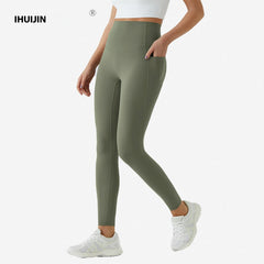 Hot Sale at AliExpress Yoga Pants Pocket No Embarrassment Line Nude Feel Trousers High Waist Hip Lift Body Shaping Leggings Quick-Drying