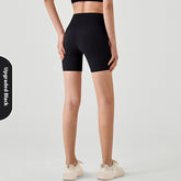 Summer Thin Fitness Shorts lulu Women's Yoga Pants Quick-Dry Tight High-Waist Hip-Lifting Outdoor Wear Three-Quarter Sports Shorts