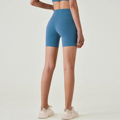 Summer Thin Fitness Shorts lulu Women's Yoga Pants Quick-Dry Tight High-Waist Hip-Lifting Outdoor Wear Three-Quarter Sports Shorts