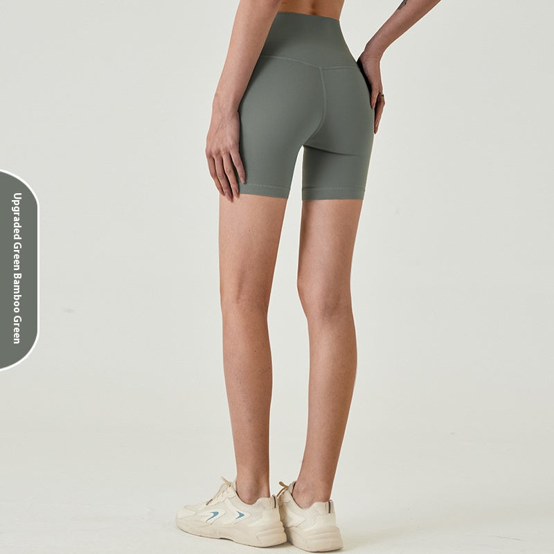 Summer Thin Fitness Shorts lulu Women's Yoga Pants Quick-Dry Tight High-Waist Hip-Lifting Outdoor Wear Three-Quarter Sports Shorts
