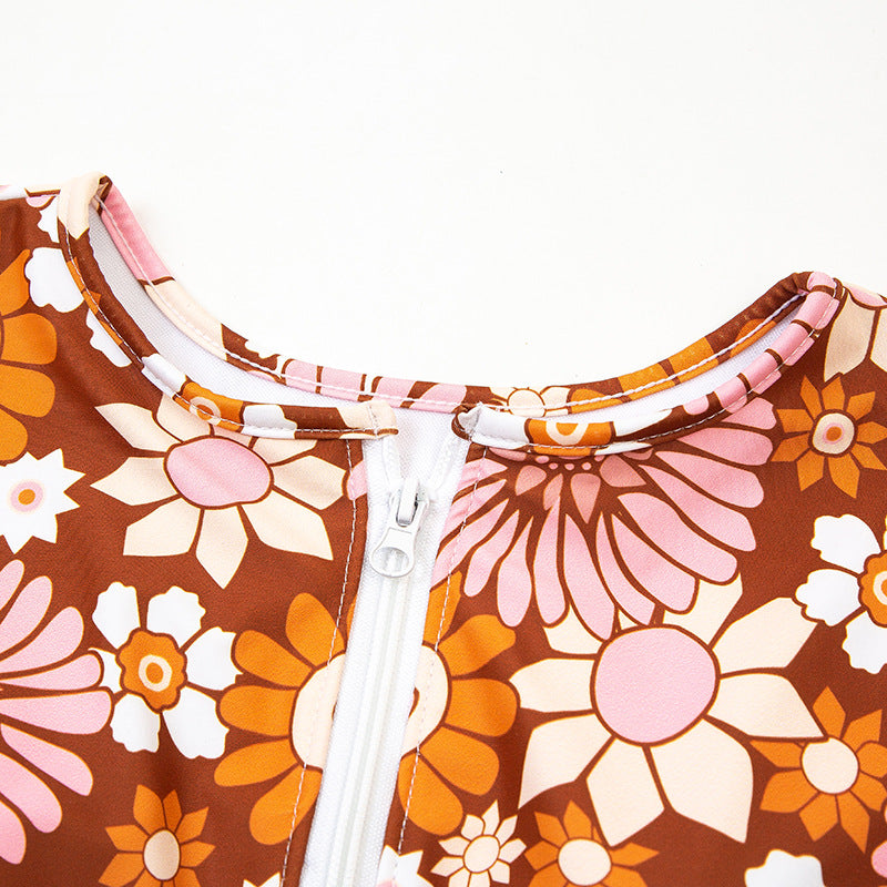 New Printed European and American Style2025Sexy Cross-Border Hot-Selling High-End Foreign Trade Beach One-Piece Swimsuit for Women