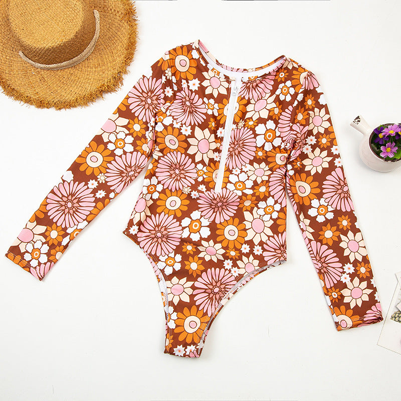 New Printed European and American Style2025Sexy Cross-Border Hot-Selling High-End Foreign Trade Beach One-Piece Swimsuit for Women