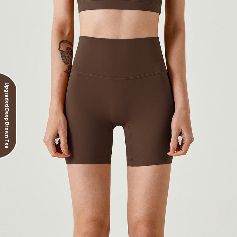 Summer Thin Fitness Shorts lulu Women's Yoga Pants Quick-Dry Tight High-Waist Hip-Lifting Outdoor Wear Three-Quarter Sports Shorts