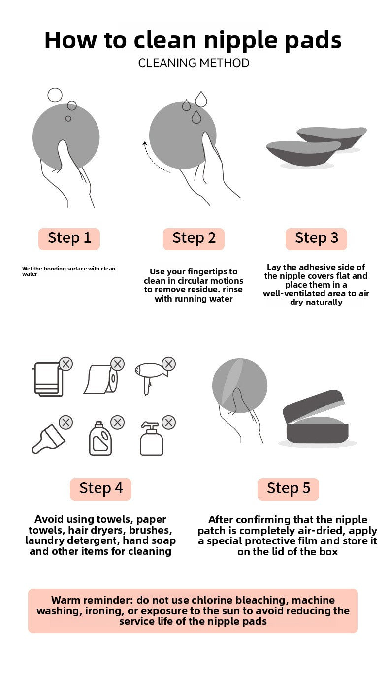 B-SIX NIPPIES Seamless Silicone Nipple Covers Wedding Dress Invisible Bra Nipple Covers Anti-Exposure Nipple Covers