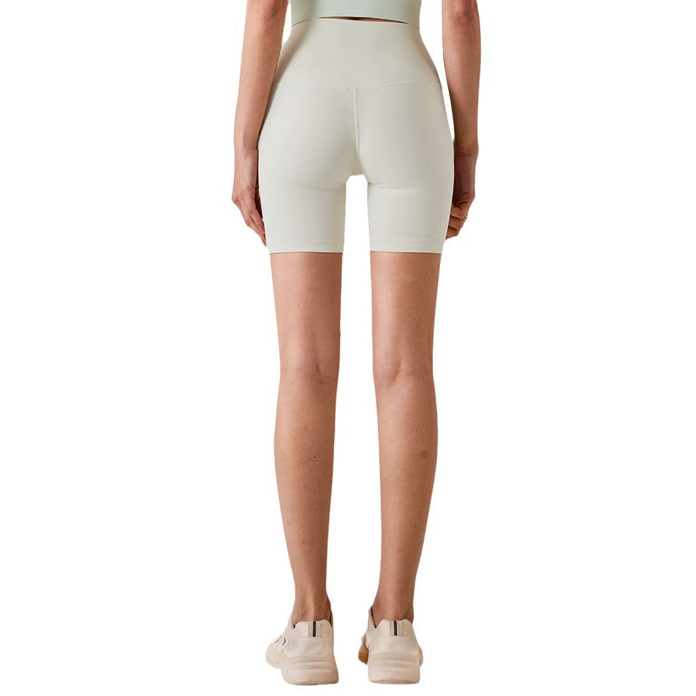 Summer Thin Fitness Shorts lulu Women's Yoga Pants Quick-Dry Tight High-Waist Hip-Lifting Outdoor Wear Three-Quarter Sports Shorts