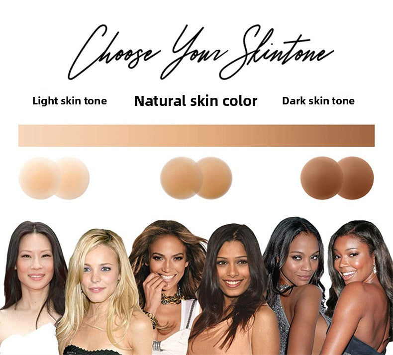 B-SIX NIPPIES Seamless Silicone Nipple Covers Wedding Dress Invisible Bra Nipple Covers Anti-Exposure Nipple Covers