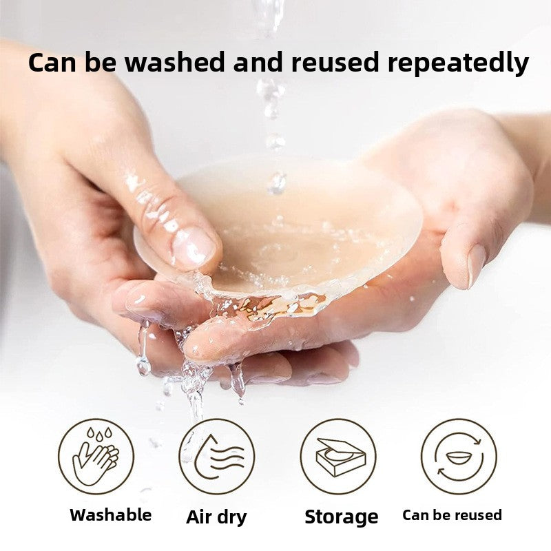 B-SIX NIPPIES Seamless Silicone Nipple Covers Wedding Dress Invisible Bra Nipple Covers Anti-Exposure Nipple Covers