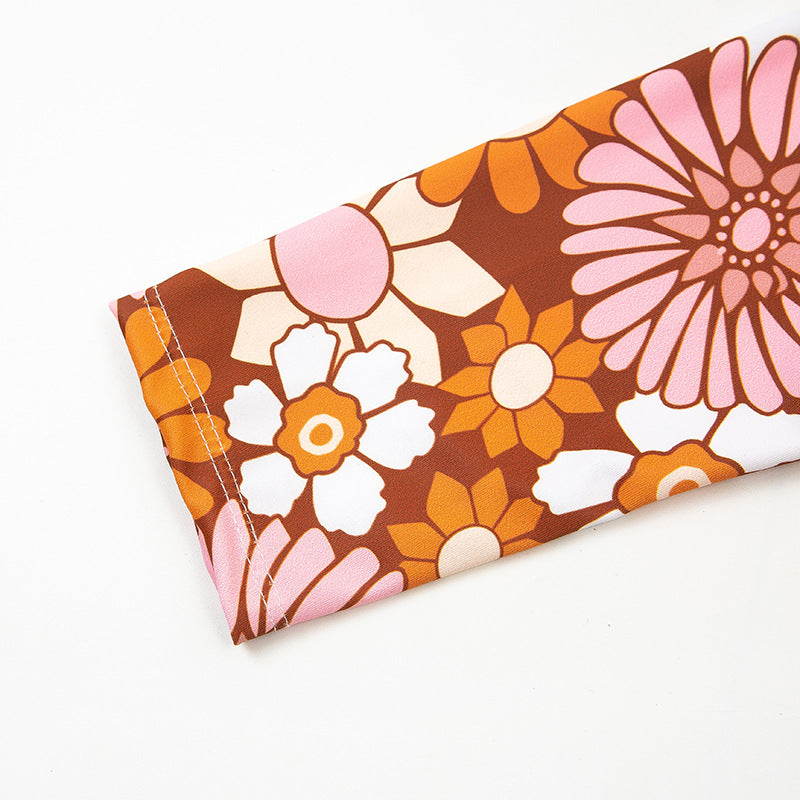 New Printed European and American Style2025Sexy Cross-Border Hot-Selling High-End Foreign Trade Beach One-Piece Swimsuit for Women