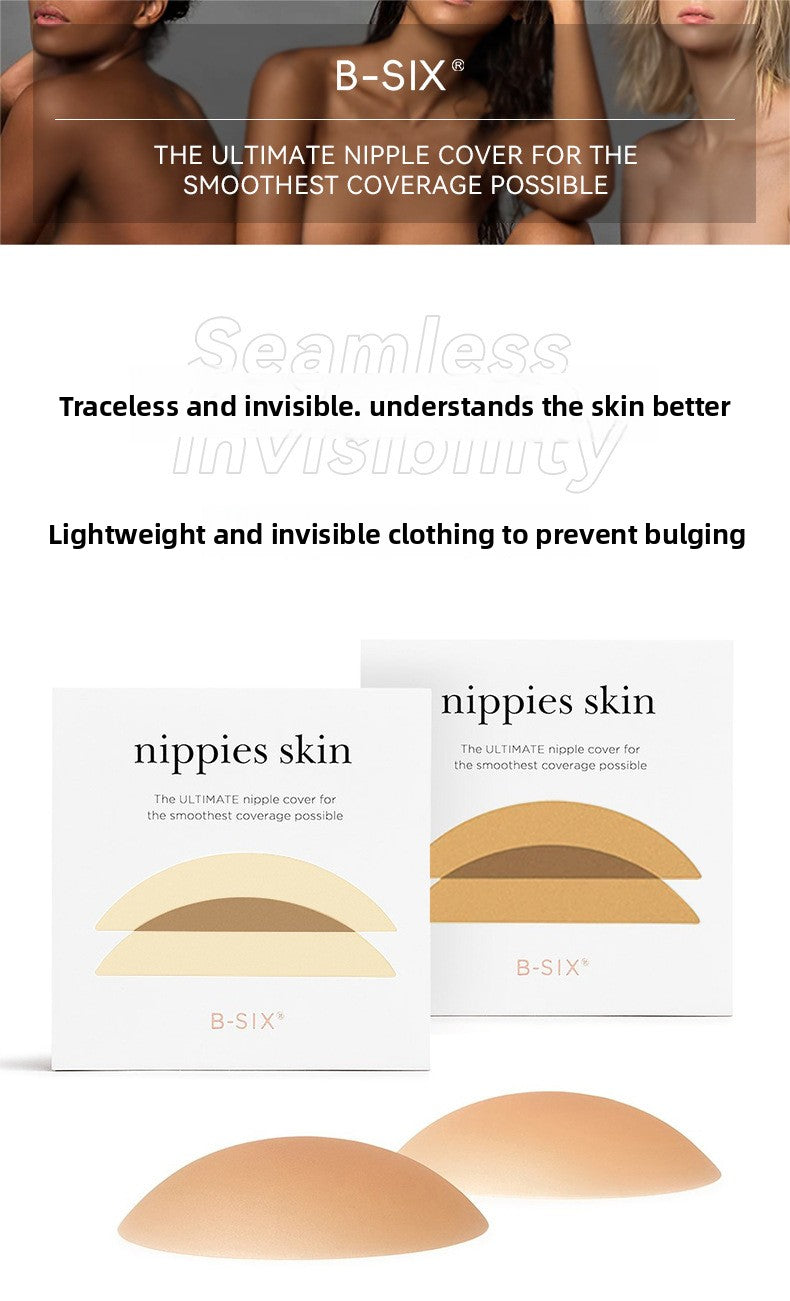 B-SIX NIPPIES Seamless Silicone Nipple Covers Wedding Dress Invisible Bra Nipple Covers Anti-Exposure Nipple Covers