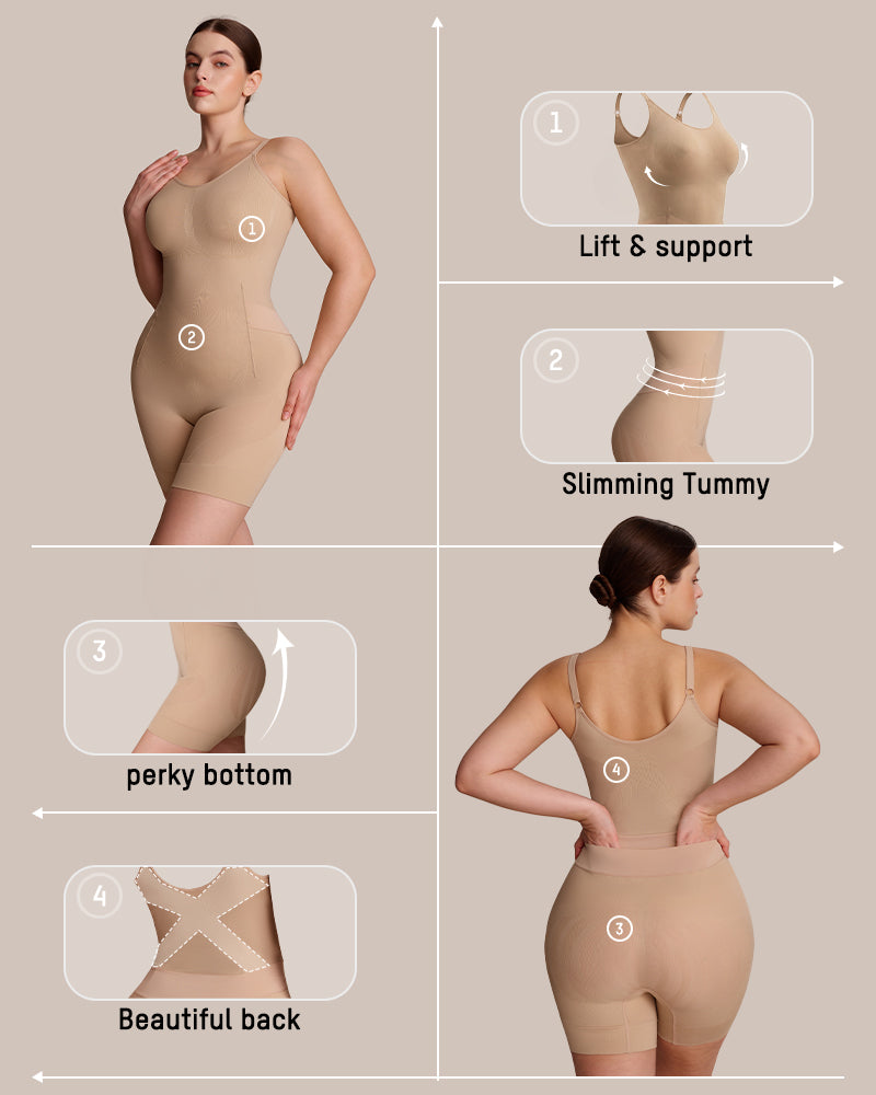 All-in-One Sculpting Bodysuit with Easy-Off Design