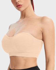 Non-Slip Bandeau Seamless Wireless Strapless Bra