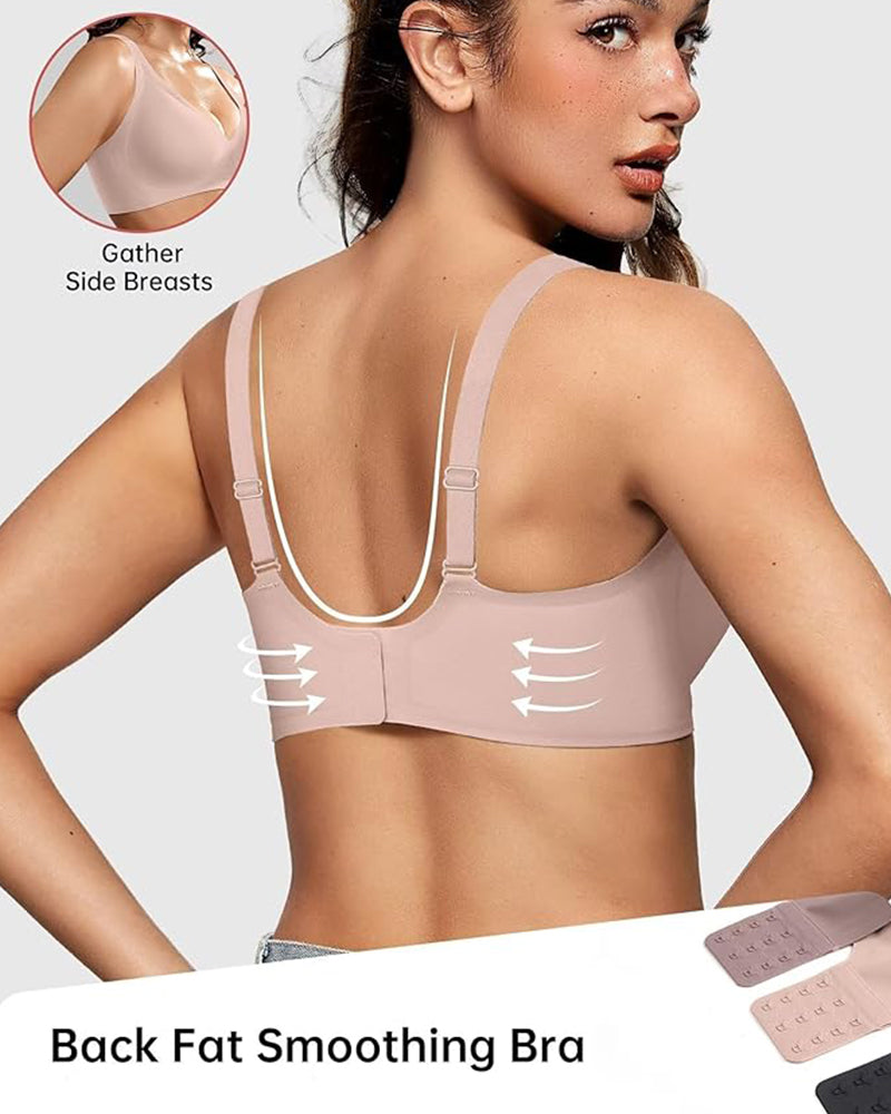 Seamless Deep V Push-Up Wireless Bra