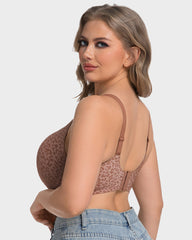 Wireless Leopard V-Neck Contour Bra