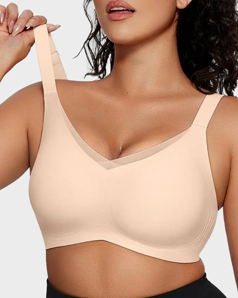 Womens Wireless Bras V Mesh Comfortable Bralette Supportive