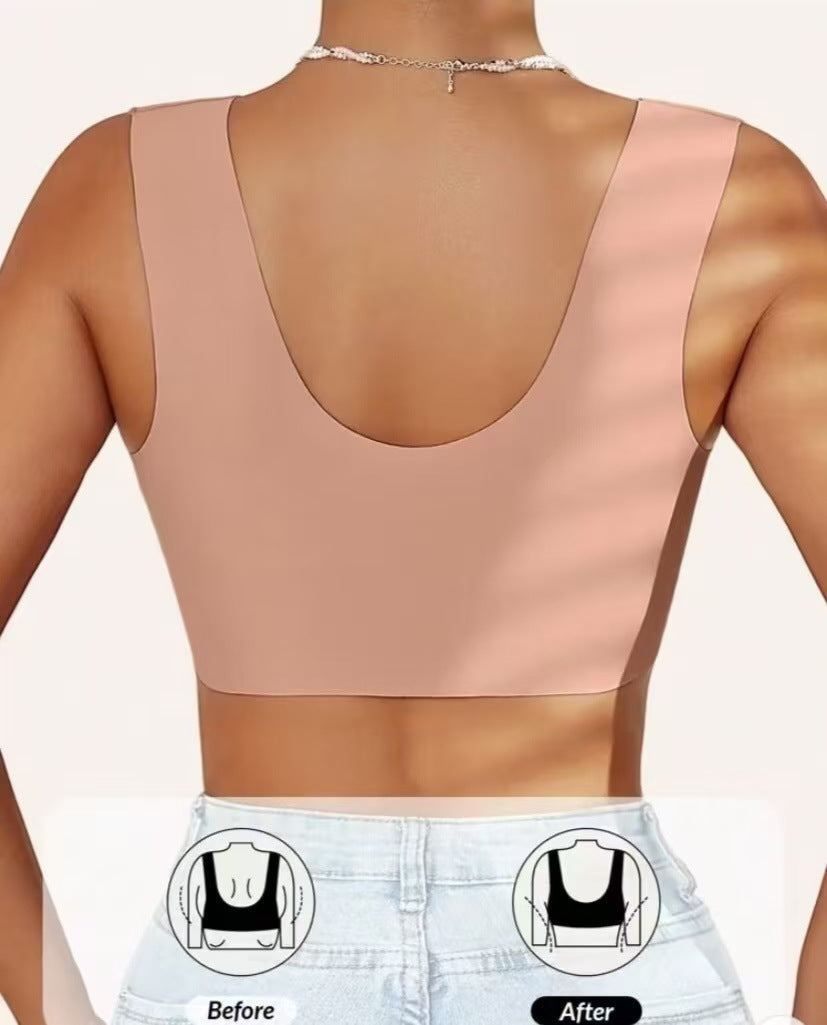 Ouma Cross-Border Xiyin Hot-Selling Large Size Push-Up Front Buckle Fixed Cup Lace Vest Style Bra Underwear