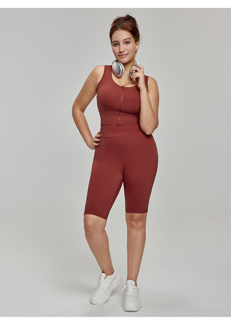 Cross-border European and American Plus Size Sports Shorts High Waist Strong Coverage7A Antibacterial Plus Size Cycling Pants mm Yoga5Pants