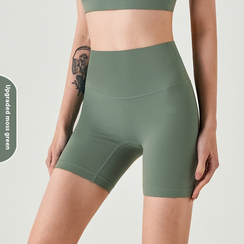 Summer Thin Fitness Shorts lulu Women's Yoga Pants Quick-Dry Tight High-Waist Hip-Lifting Outdoor Wear Three-Quarter Sports Shorts